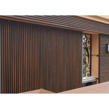 Build WPC Interlocking Waterproof Wood Look Wall Panel Board Synthetic Wood Plastic Composite Outdoor Fluted Panel Wall Cladding